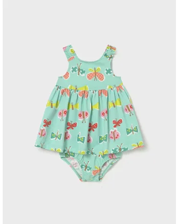 Rochie cu imprimeu si chilotei, Turcoaz