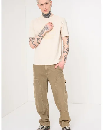 Tricou cu imprimeu logo Merrymack, Bej