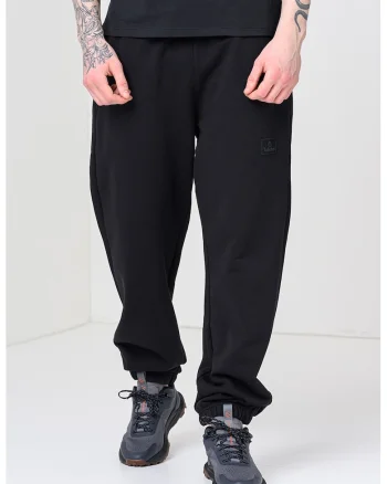 Pantaloni de trening relaxed fit Silicon Badge, Negru