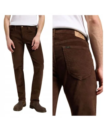 Blugi Barbati,  Daren Zip Fly, Straight Fit, Talie Joasa, Fermoar, 4 Buzunare, Lungi, Bumbac, Maro, Maro deschis
