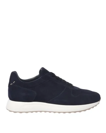 Pantofi sport de piele intoarsa cu talpa wedge, Albastru
