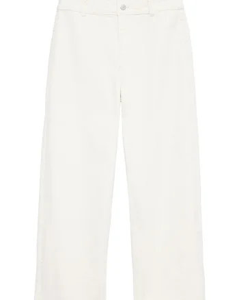 Pantaloni dama,  82% bumbac, alb