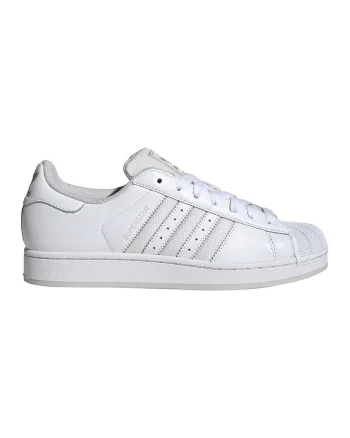 Pantofi sport Superstar II low-cut de piele, Alb optic/Alb murdar