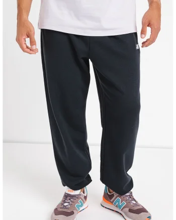 Pantaloni de trening din amestec de bumbac relaxed fit cu logo, Negru