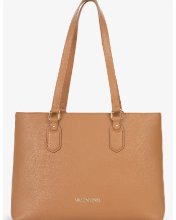 Geanta shopper de piele ecologica, Caramel