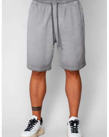 Pantaloni scurti din bumbac Pre-Washed Grey 20638, Gri