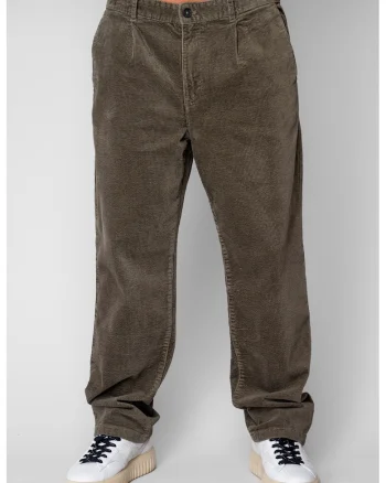 Pantaloni drep lung din reiat bumbac Kaki 20499, Kaki