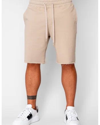 Pantaloni scurti din bumbac Beige 20436, Bej