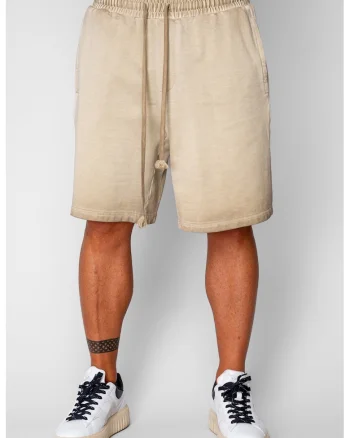 Pantaloni scurti din bumbac Pre-Washed Beige 20646, Bej