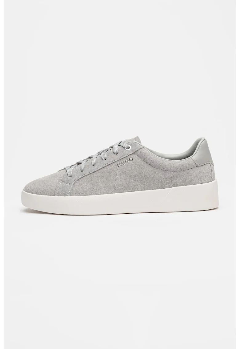 Pantofi sport Lyde wedge din piele intoarsa, Gri cenusiu