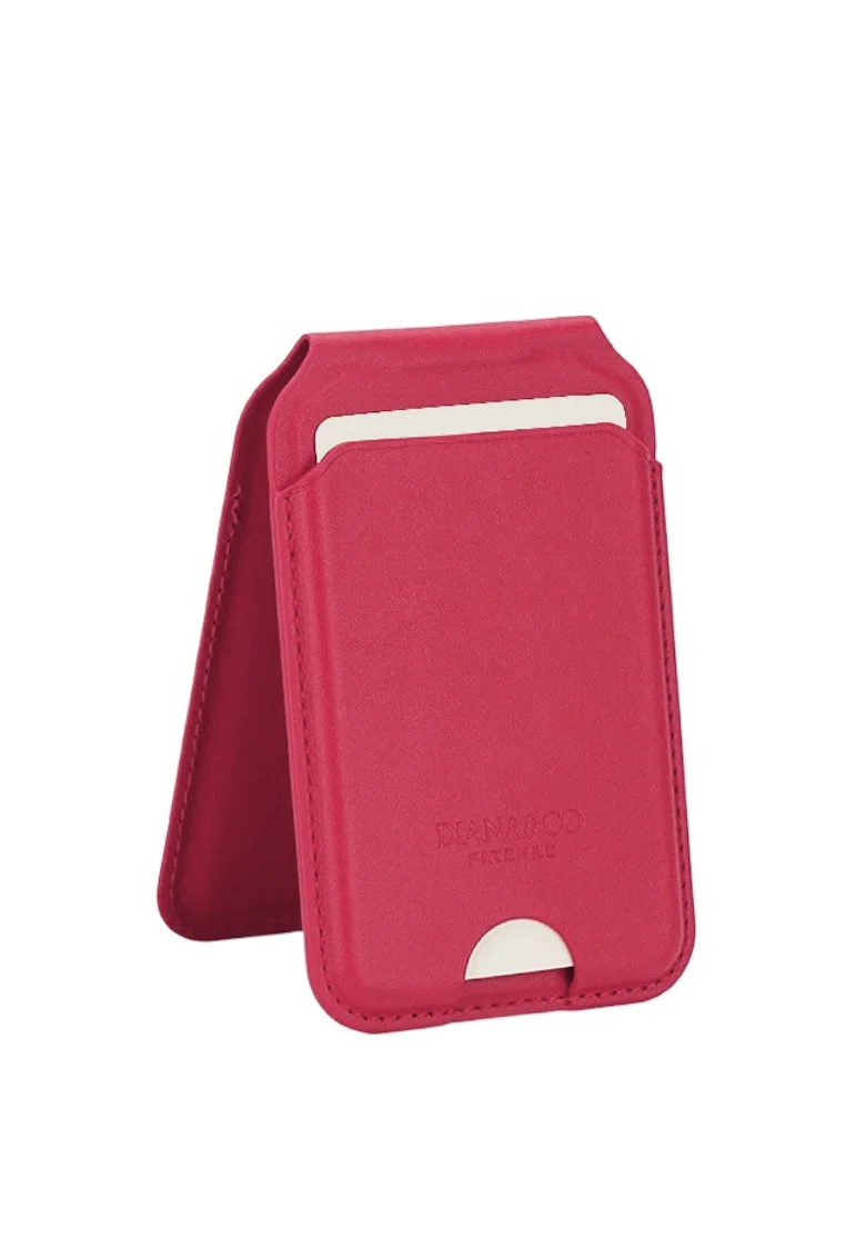 Port card cu blocare RFID și suport ajustabil, Rosu, 10x6.5x1