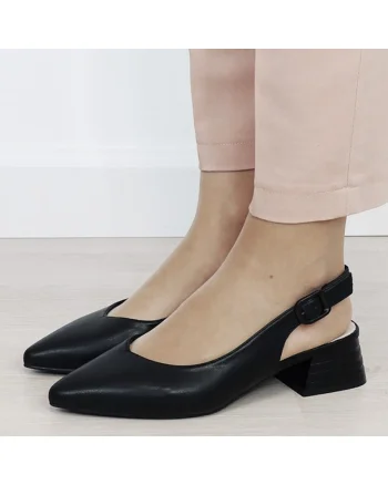 Pantofi negri comozi din piele naturala BY6888-3 02 19780, Negru