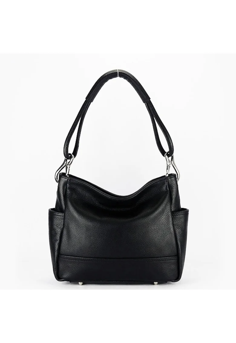 Geanta neagra din piele naturala 2047 123 19811, Negru