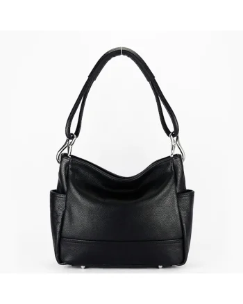 Geanta neagra din piele naturala 2047 123 19811, Negru