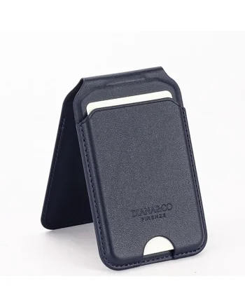 Port card cu blocare RFID, Suport ajustabil si Oglinda 19675, Bleumarin inchis