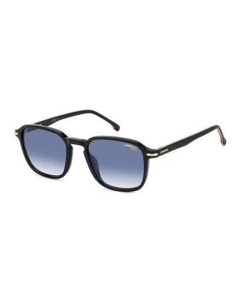 Ochelari de soare patrati, cu lentile in degrade, Auriu/Negru