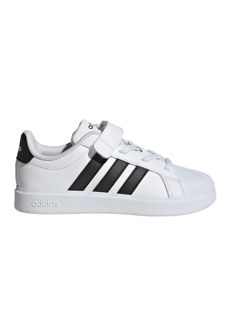 Pantofi sport StreetTalk din piele ecologica cu velcro, Alb