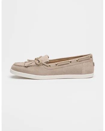 Pantofi loafer din piele intoarsa Furlanina, Maro taupe
