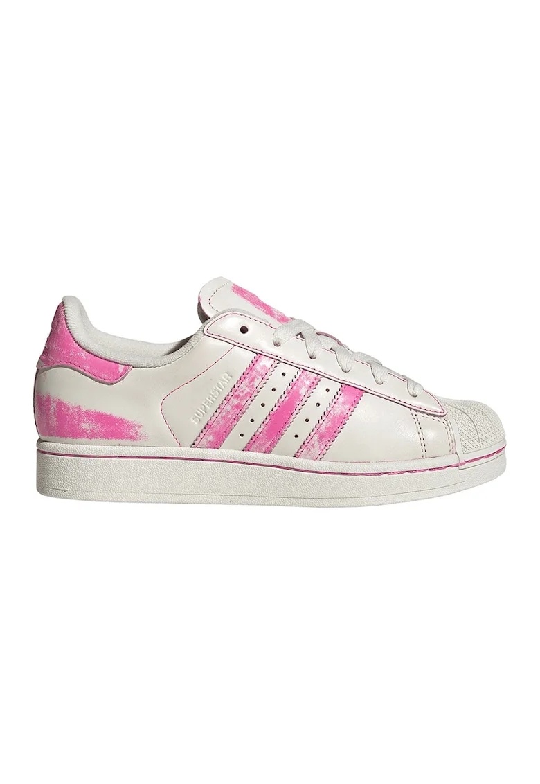 Pantofi sport Superstar II de piele, Roz pastel/Alb murdar