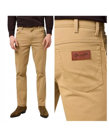 Blugi Barbati,  Texas, Straight Fit, 5 Buzunare, Talie Medie, Fermoar, Bumbac, Bej, Bej
