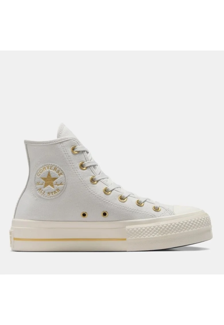 Tenisi dama Chuck Taylor All Star Lift,  Cauciuc, Gri/Alb