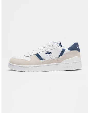 Pantofi sport low-cut de piele, Alb/Albastru inchis