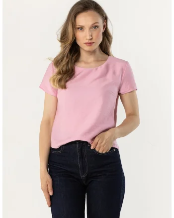 Bluza dama,  simpla, roz, nylon