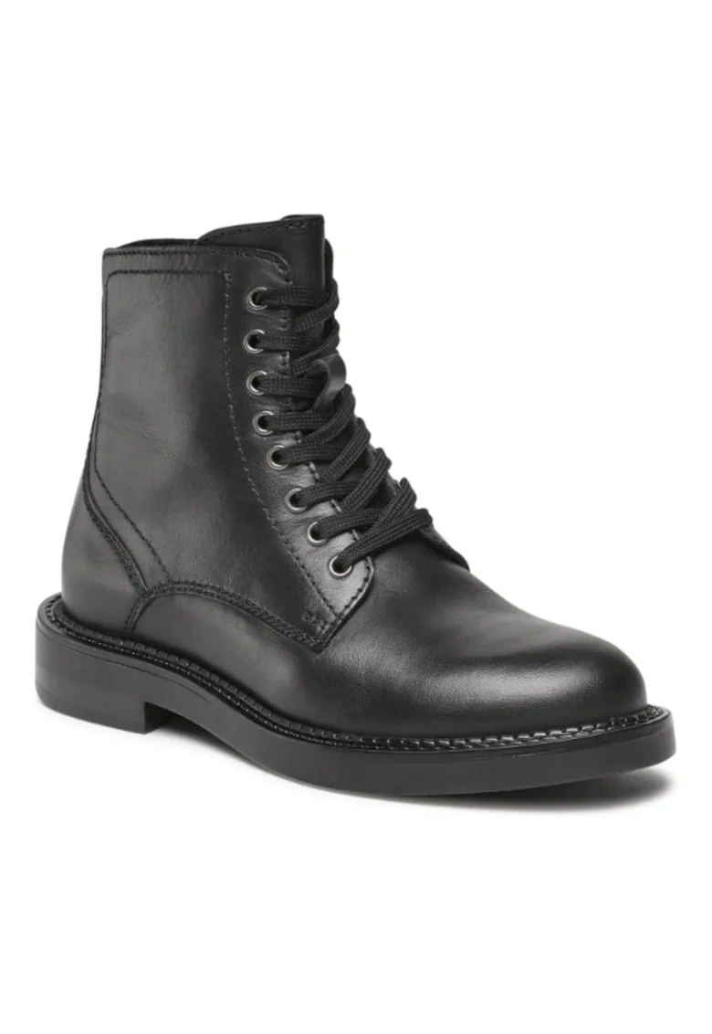 Ghete dama,  5904248878405, Negru, Piele naturala,