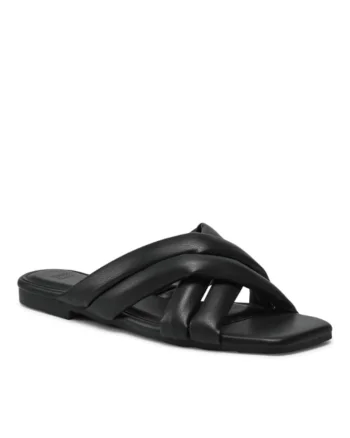 Papuci dama,  5904248699703, Negru, Piele ecologica, Negru