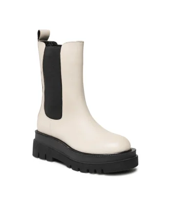 Botine dama,  5904862145860, Piele naturala, bej, Bej