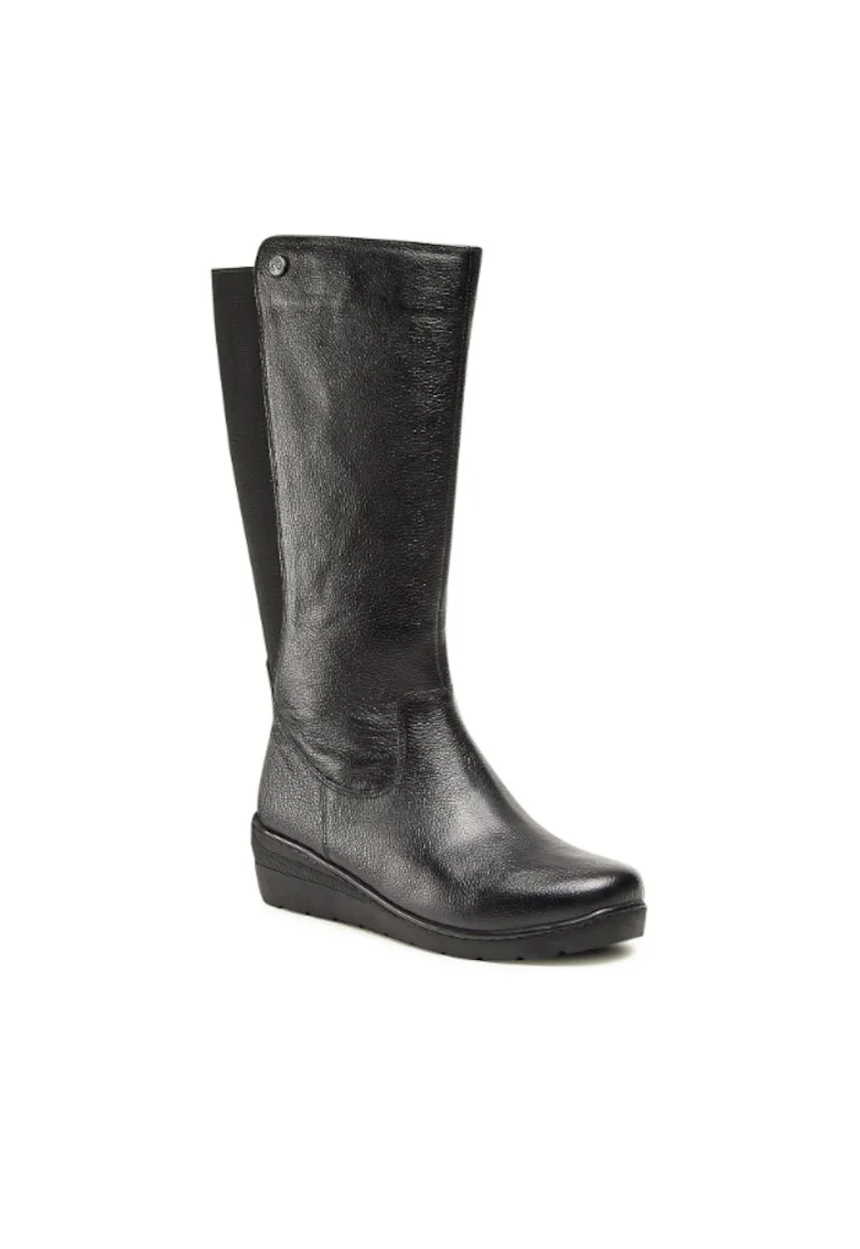 Cizme dama,  5904862416137, Negru, Piele naturala, Negru