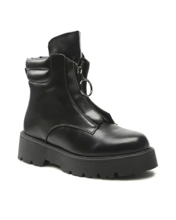 Ghete dama,  5904862235554, Negru, Piele ecologica, Negru
