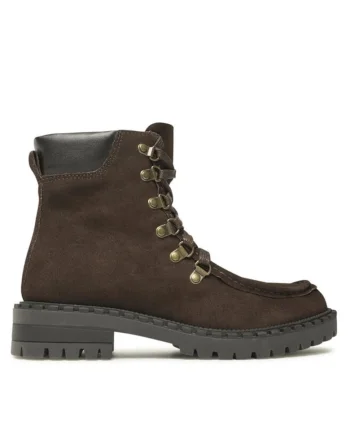 Botine dama,  590486219675638, Piele naturala, Maro