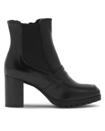 Botine dama,  590558810098041, Piele naturala, Negru
