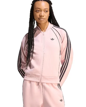 Bluza de trening cu croiala lejera si fermoar, Negru/Roz
