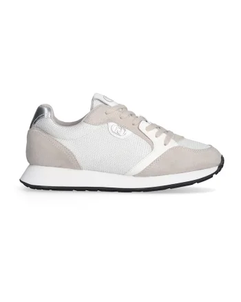 Pantofi sport din piele cu sireturi, Maro camel