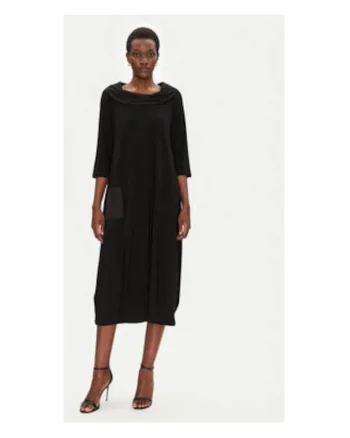 Rochie tricotata,  negru, material sintetic,