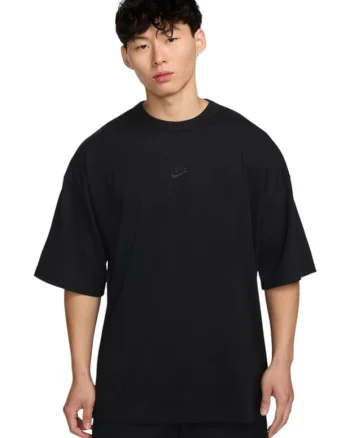 Tricou barbati  Sportswear Premium Essentials, croiala lejera, negru, bumbac