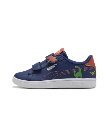 Pantofi sport Smash 3.0 Dino cu velcro, Coral/Verde aquamarin/Bleumarin
