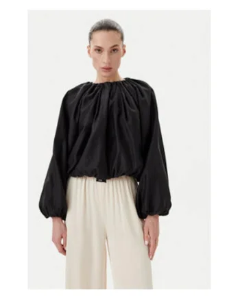 Bluza dama,  material sintetic, negru,