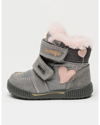 Ghete cu garnituri de piele intoarsa si tehnologie Gore-Tex, Gri deschis