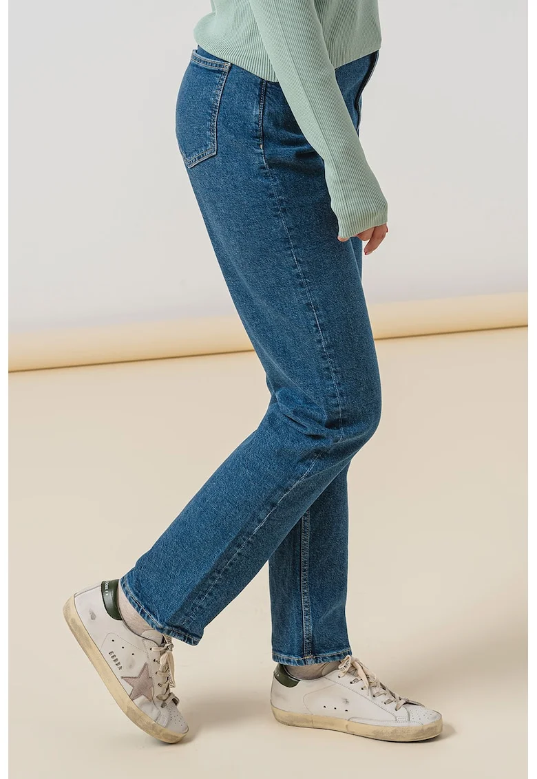 Blugi slim fit cu croiala dreapta, Albastru inchis