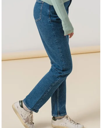 Blugi slim fit cu croiala dreapta, Albastru inchis