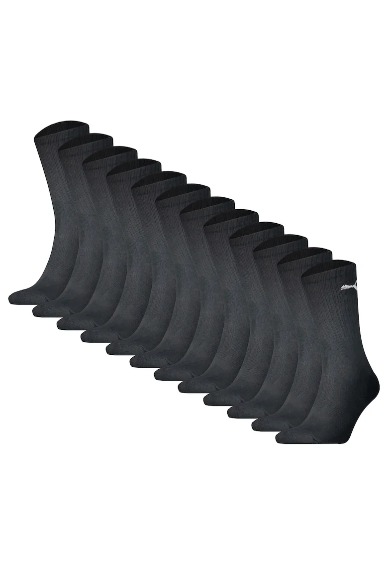 Set de sosete lungi uni sex - 12 perechi, Negru