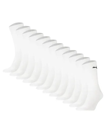 Set de sosete lungi uni sex - 12 perechi, Alb