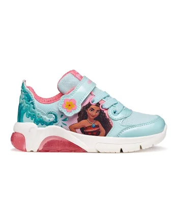 Pantofi sport Fadinlight cu design si lumini, Coral/Albastru glaciar