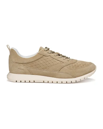 Pantofi sport Sukie 2.0 din piele intoarsa cu perforatii, Maro nisip