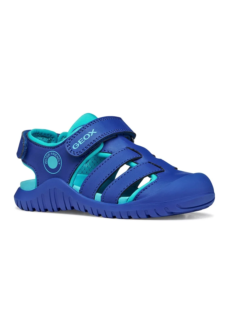 Sandale fisherman din piele ecologica, Albastru royal