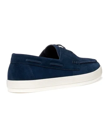 Pantofi loafer de piele intoarsa Avola, Bleumarin
