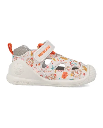 Pantofi sport din material textil cu velcro si model, Galben sofran/Portocaliu mandarina/Bej deschis